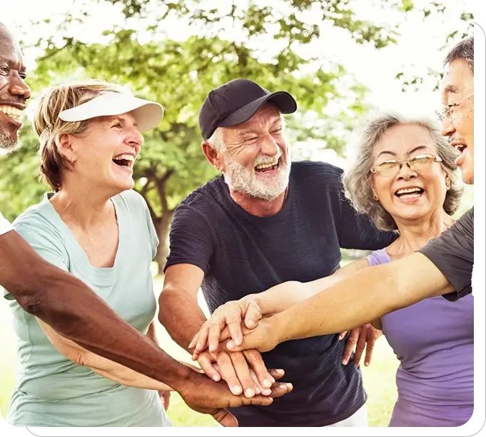 A group of people standing next to each other.